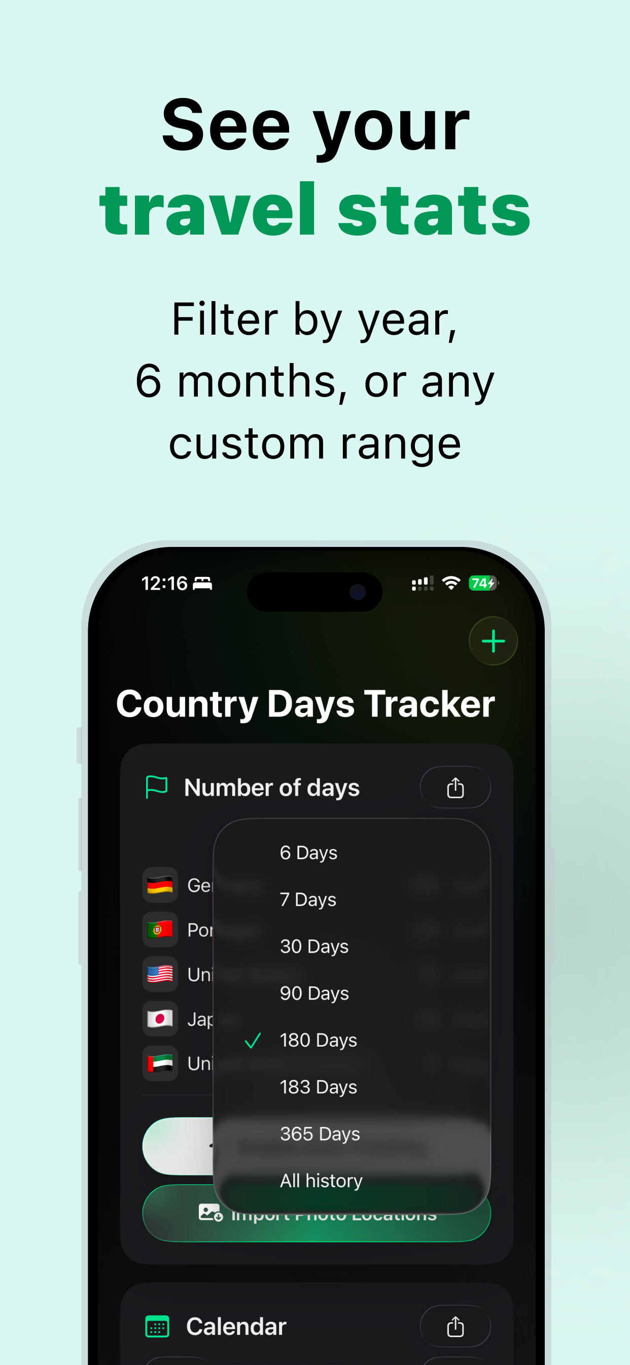 Days Abroad Counter TripTrack screenshot 1