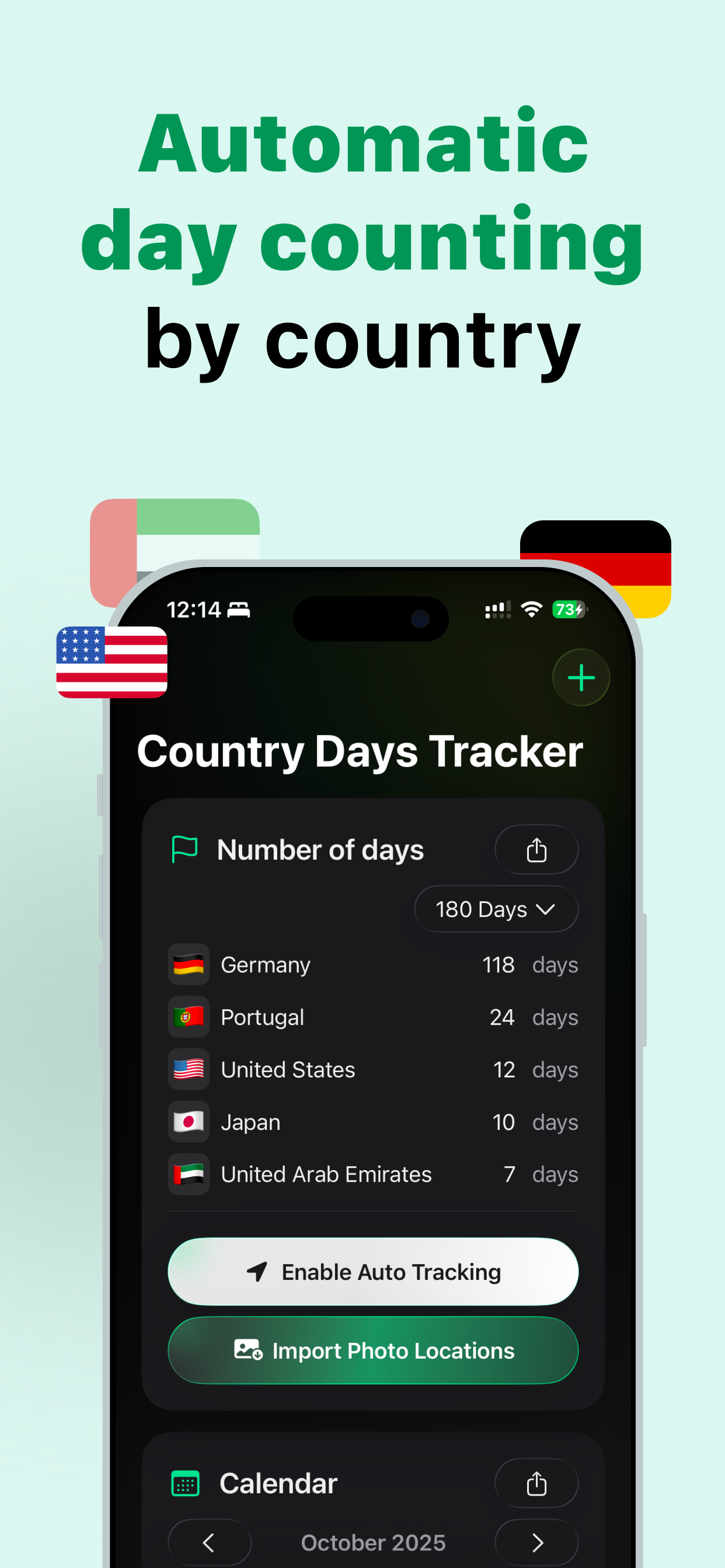 Days Abroad Counter TripTrack screenshot 5
